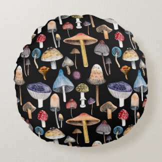 Bos planten: waterverf paddenstoelen, bladeren pat rond kussen