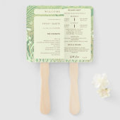 Bos Platteland Landschap Huwelijksprogramma Handwaaier (Voorkant en achterkant)