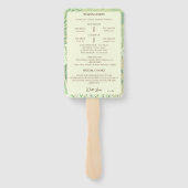 Bos Platteland Landschap Huwelijksprogramma Handwaaier (Achterkant)