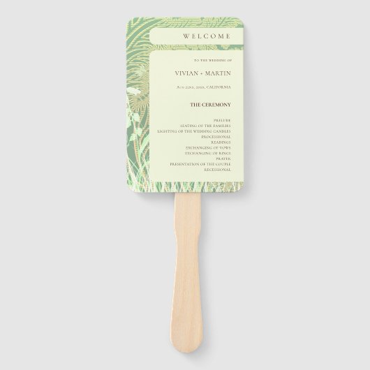 Bos Platteland Landschap Huwelijksprogramma Handwaaier (Voorkant)