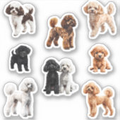 Bos Poodles Sticker (Voorkant)