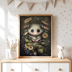 Bos Possum Kwekerij Muur Decoratie   Muurprint