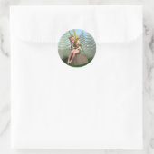 Bos Prinses, Fairy Vlinder Ronde Sticker (Tas)