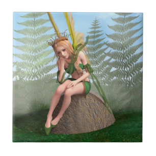 Bos Prinses, Fairy Vlinder Tegeltje