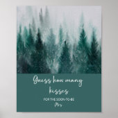 Bos raad hoeveel kusjes bruidsspel poster (Voorkant)