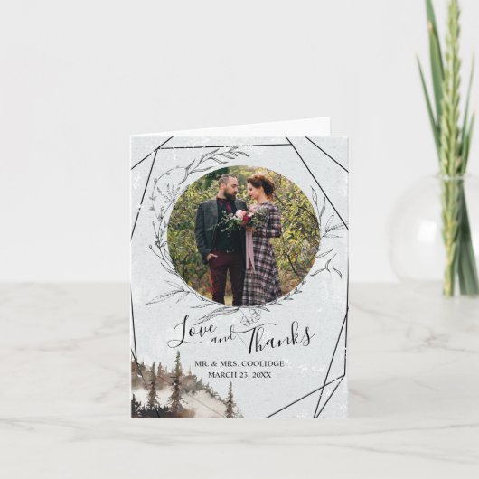 Bos, Raaf, Krans Vouwen Dankkaart Bedankkaart (Voorkant)