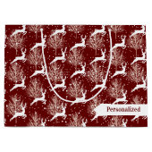 Bos rendieren - rood groot cadeauzakje (Voorkant)