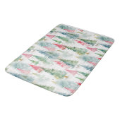 Bos, rode groene dennenbomen vakantie badmat (Gekanteld)