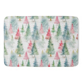 Bos, rode groene dennenbomen vakantie badmat (Voorkant)