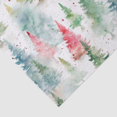 Bos, rode groene dennenbomen vakantie tissuepapier (Detail)