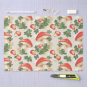 bos rode paddenstoel en groene Lucky Clover Tissuepapier (Craft)