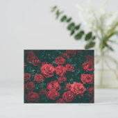 Bos rode rozen briefkaart (Staand voorkant)