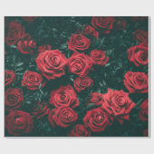 Bos rode rozen cadeaupapier (Vlak)