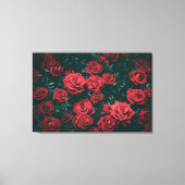 Bos rode rozen canvas afdruk (Voorkant)