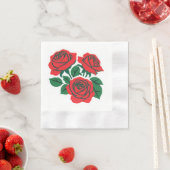 Bos rode rozen formele bruiloft servet (Insitu)