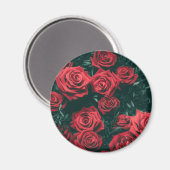 Bos rode rozen magneet (Voorkant / Achterkant)