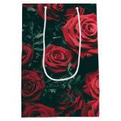 Bos rode rozen medium cadeauzakje (Achterkant)