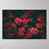 Bos rode rozen poster (Voorkant)
