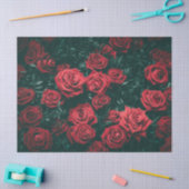 Bos rode rozen tissuepapier (Craft)