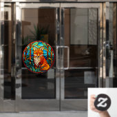 Bos Rode Vos Nep Gebrandschilderd Glas Raamsticker (Kantoordeur)