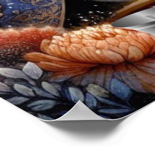 Bos Romance Mouse Paar Bruiloft Gepersonaliseerd Poster (Hoek)