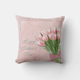 Bos roze tulpen Moederdag kussensloop Buitenkussen