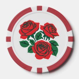 Bos rozen poker chips