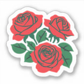 Bos Rozen Sticker (Voorkant)