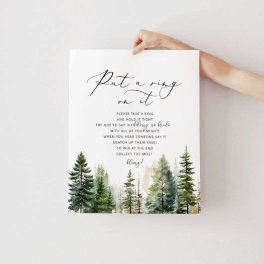 Bos rustiek dont zeggen bruid vrijgezellenfeest poster