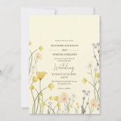  Bos Rustieke Bloem Elegante Pastel Bruiloft  Kaart (Voorkant)