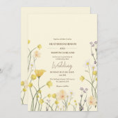  Bos Rustieke Bloem Elegante Pastel Bruiloft  Kaart (Voorkant / Achterkant)