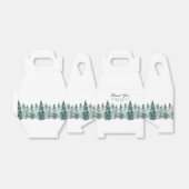 Bos rustieke bos bomen dennen dank u bedankdoosjes (Uitgevouwen)