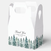 Bos rustieke bos bomen dennen dank u bedankdoosjes (Geopend)