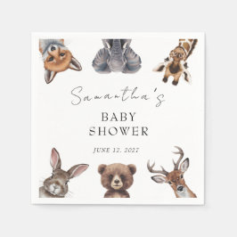 Bos safari dieren baby shower servet