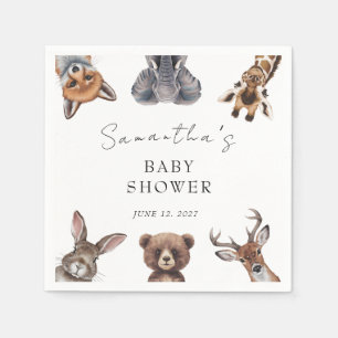 Bos safari dieren baby shower servet