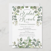 Bos |Sage Green Seed Eucalyptus Bridal Brunch Kaart (Voorkant)