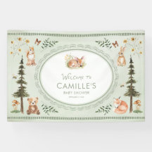 Bos Salie Groene Baby Shower Welkomstbanner