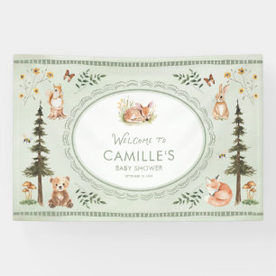 Bos Salie Groene Baby Shower Welkomstbanner Spandoek
