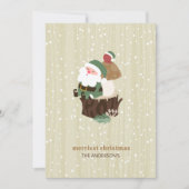 Bos Santa Feestdagenkaart (Voorkant)