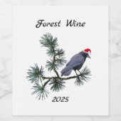 Bos Santa Kraai Wijnetiketten Wijn Etiket (Enkel label)