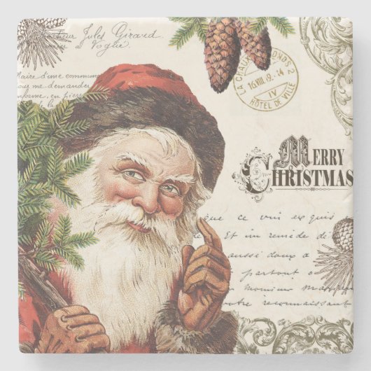  bos Santa Stenen Onderzetter (Voorkant)