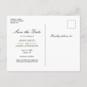 Bos Save the Date Briefkaart Winterdennenbomen (Achterkant)