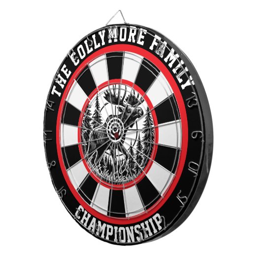 Bos Scene Moose in Target Dartbord (Voorkant Rechts)