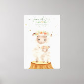 Bos schaap dier zachte baby mama canvas afdruk (Voorkant)