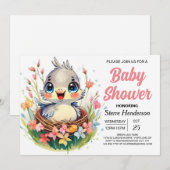 Bos Schattige in de Bossen Vogel Baby shower Kaart (Voorkant / Achterkant)