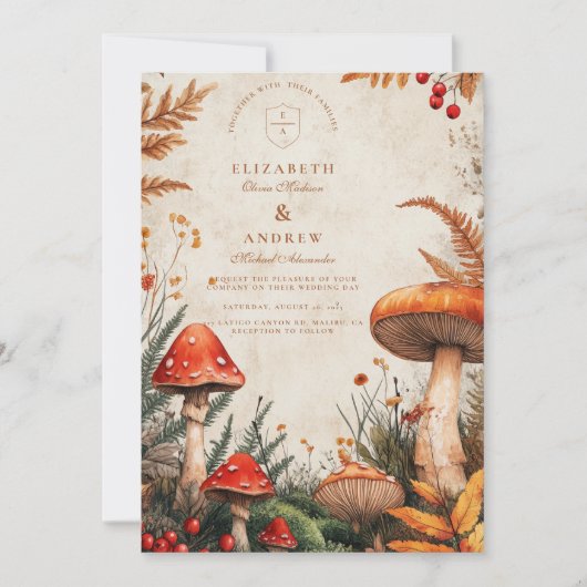  bos schimmels bruiloft kaart (Voorkant)