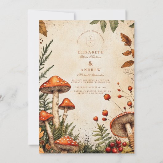  bos schimmels bruiloft kaart (Voorkant)