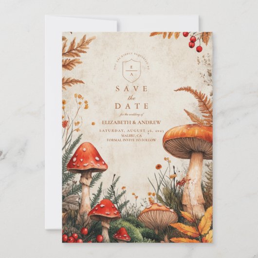 bos schimmels bruiloft save the date (Voorkant)