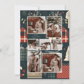 Bos skandinavisch ski kerst foto feestdagenkaart (Voorkant)