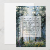 Bos Slingerlichtjes Wilde Bloemen Bloemige Trouw Save The Date (Voorkant / Achterkant)